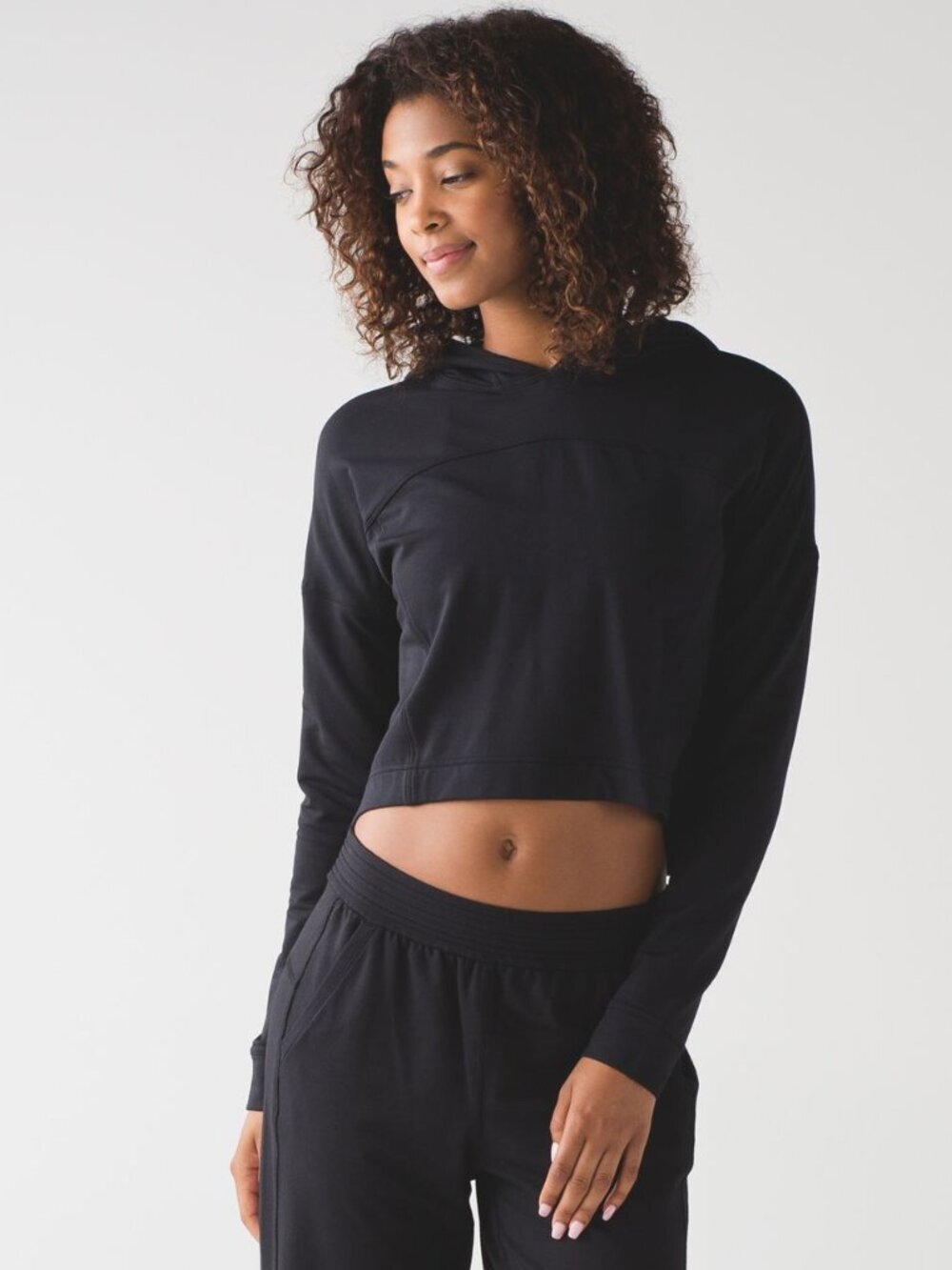 Lululemon Ceremony Pullover Hoodie Sweater Stretch Soft Black Size 6
